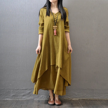 Womens Plus Size Boho Straight Dress