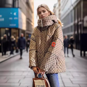 Hooded Down Winter Coat! Chic Elegant!