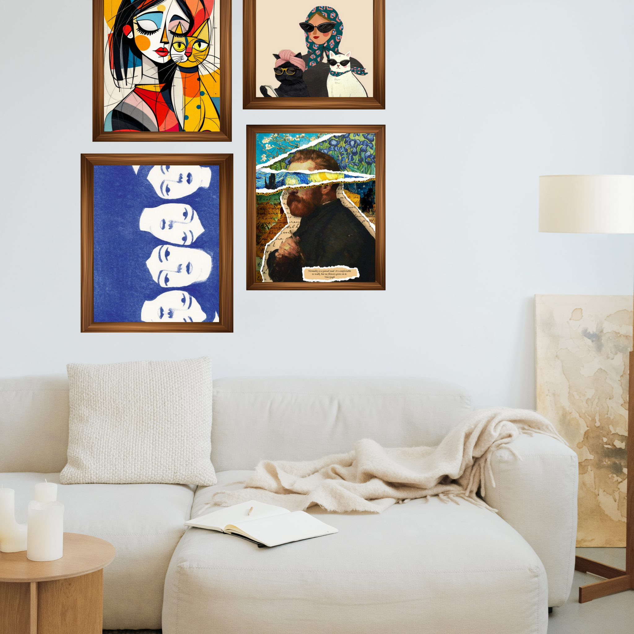 Modern Muse Wall Art Set – Framed Prints of 4 Bold Contemporary Portraits