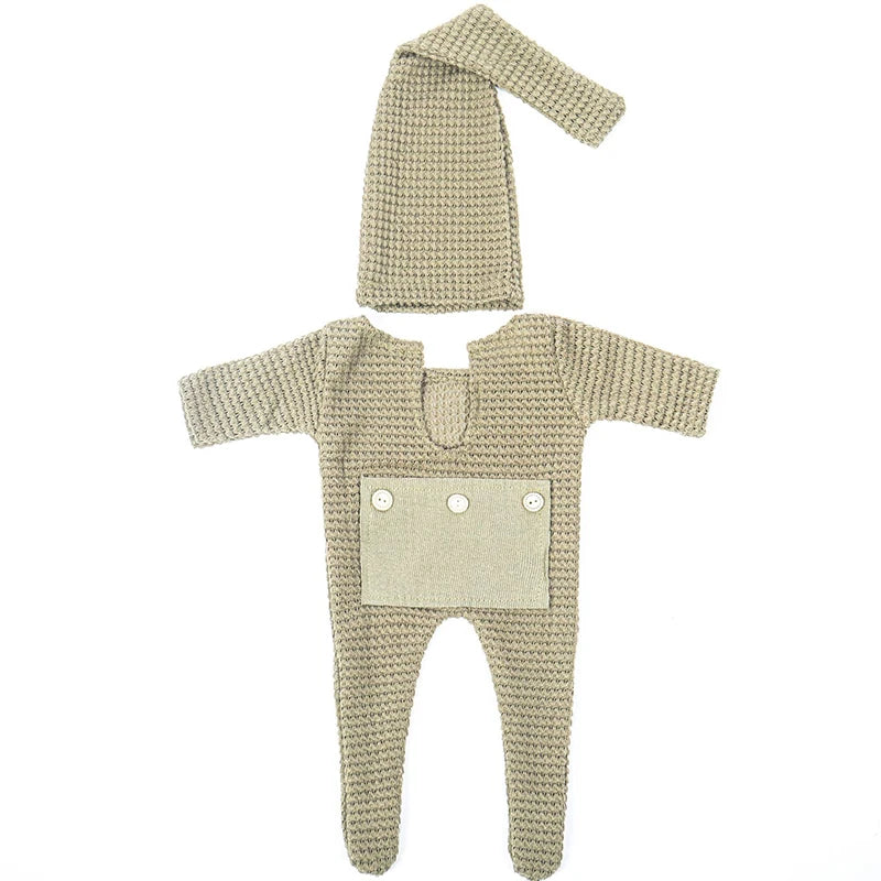 Newborn baby photography clothing onesie pajamas studio photo clothes crawling clothes knitted children two-piece suit YJ48703