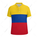 Unisex Polo Shirt Colombia Flag 3D Print Man Polo Fashion Clothing Tracksuits Short Sleeves 1 CHINA