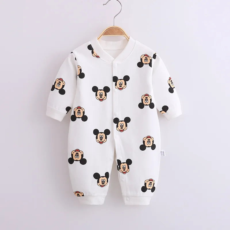 Pure Cotton Print Infant Long Sleeve Bodysuit Newborn Clothing Baby Home Wear New Toddler Boys Girls Cute Loose Pants Rompers p1