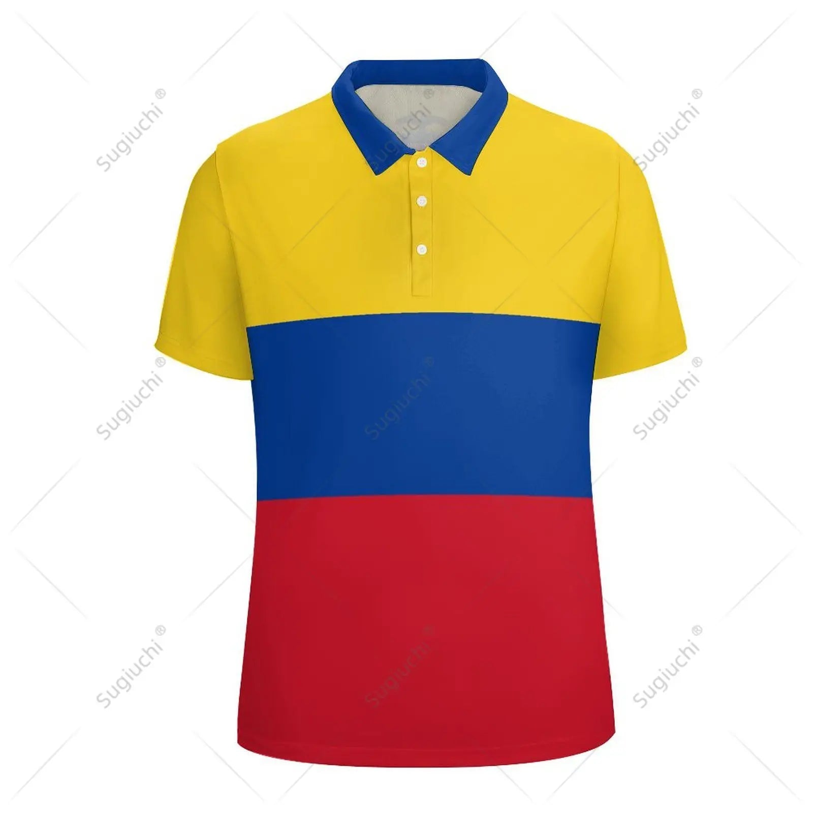 Unisex Polo Shirt Colombia Flag 3D Print Man Polo Fashion Clothing Tracksuits Short Sleeves 1-3 CHINA