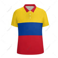 Unisex Polo Shirt Colombia Flag 3D Print Man Polo Fashion Clothing Tracksuits Short Sleeves 1-1 CHINA