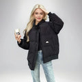 Sweet Woman Down Cotton Coat Winter Jacket Warm Loose Korean Fashion Stand Collar Zipper 2024 New Female Puffer Jacket Padded